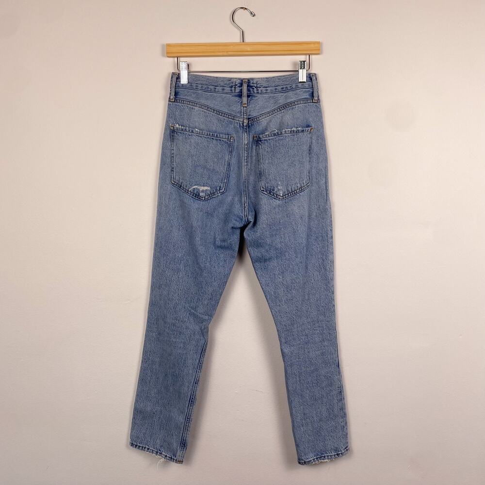 AGOLDE Riley High Rise Straight Crop Distressed Jeans 25 - Picture 8 of 9